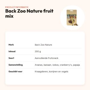 Back Zoo Nature fruit mix 200 g – gedroogd fruit – productinformatie