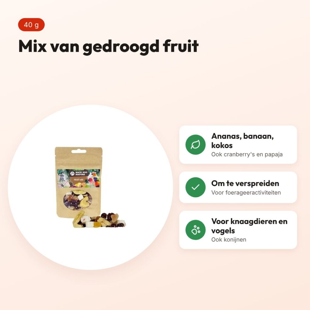 Back Zoo Nature fruit mix 40 g – gedroogd fruit – voordelen