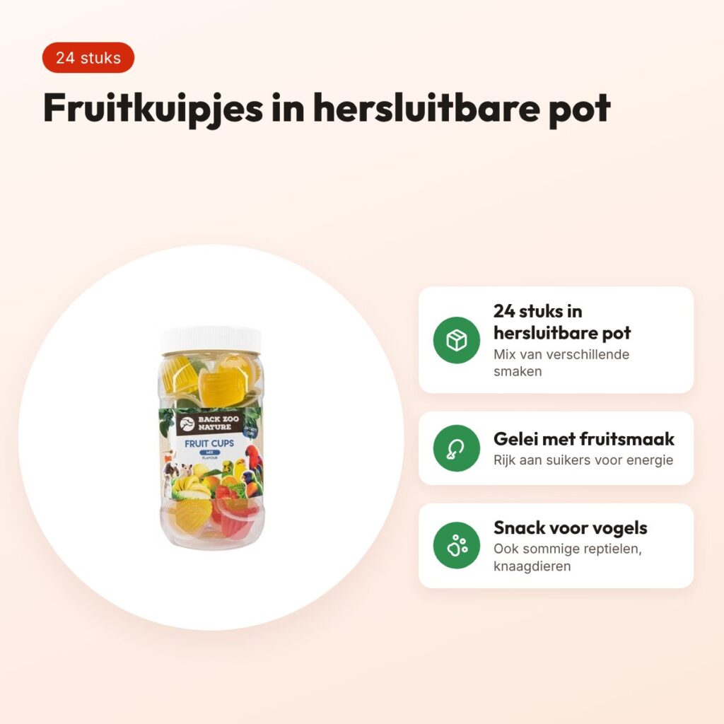Back Zoo Nature fruitkuipje mix 24 stuks – snack voor vogels – voordelen