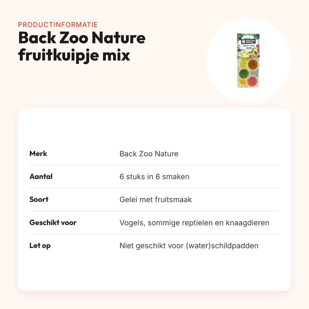 Back Zoo Nature fruitkuipje mix 6 stuks in 6 smaken – snack voor vogels – productinformatie