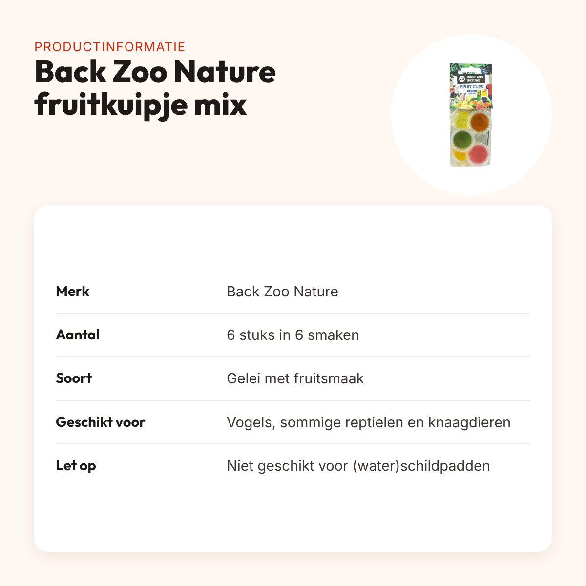 Back Zoo Nature fruitkuipje mix 6 stuks in 6 smaken – snack voor vogels – productinformatie