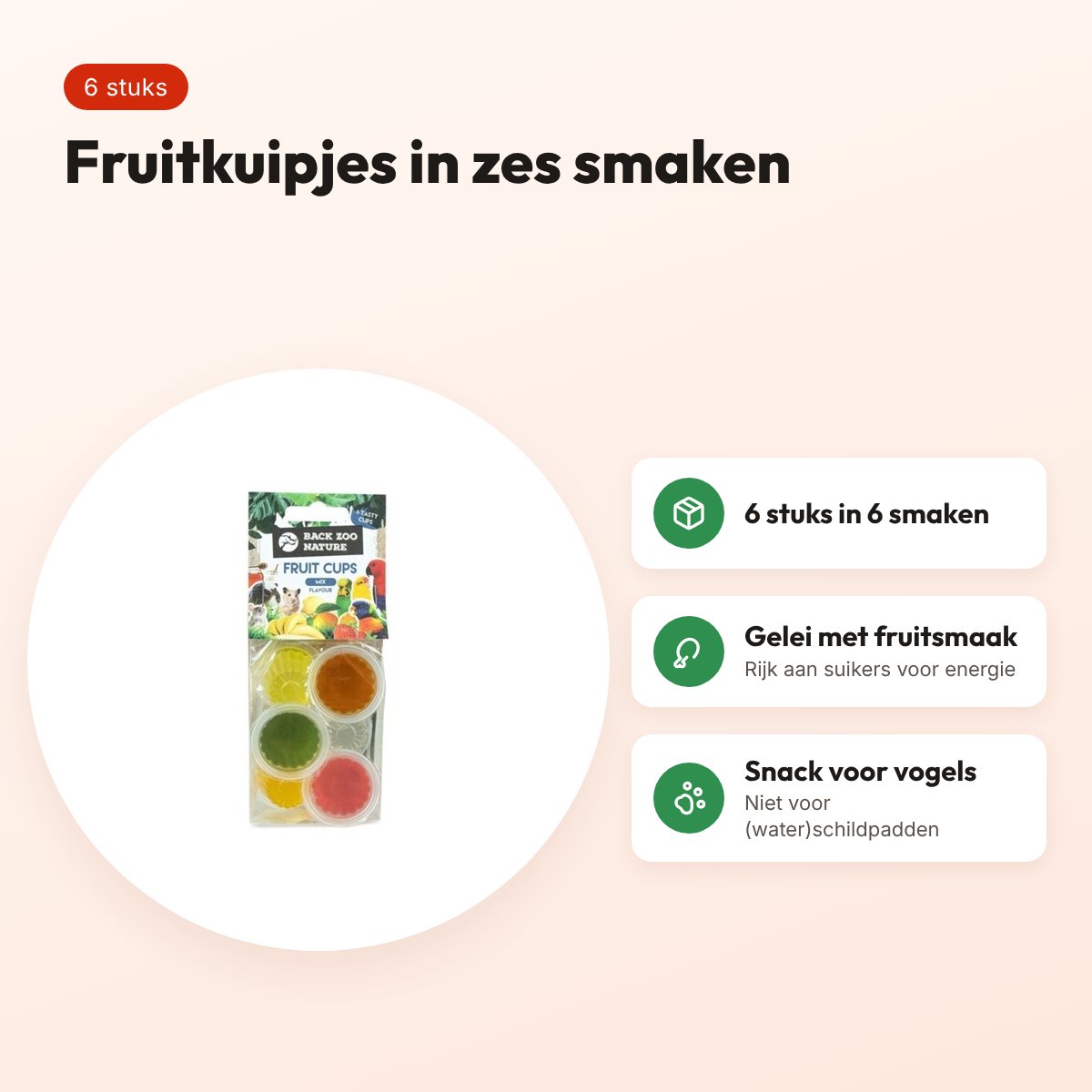 Back Zoo Nature fruitkuipje mix 6 stuks in 6 smaken – snack voor vogels – voordelen