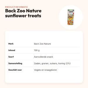 Back Zoo Nature parrot sunflower seed treats 100 g – zonnebloempitten – productinformatie