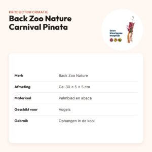 Back Zoo Nature vogelspeeltje Carnival Pinata 30 x 5 x 5 cm – productinformatie