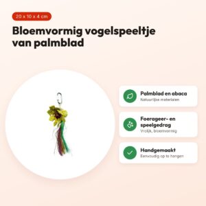 Back Zoo Nature vogelspeeltje Sunflower (zonnebloem) 20 x 10 x 4 cm – voordelen