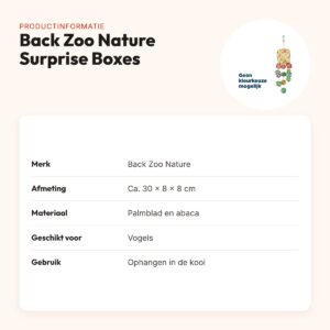 Back Zoo Nature vogelspeeltje Surprise Boxes 30 x 8 x 8 cm – productinformatie