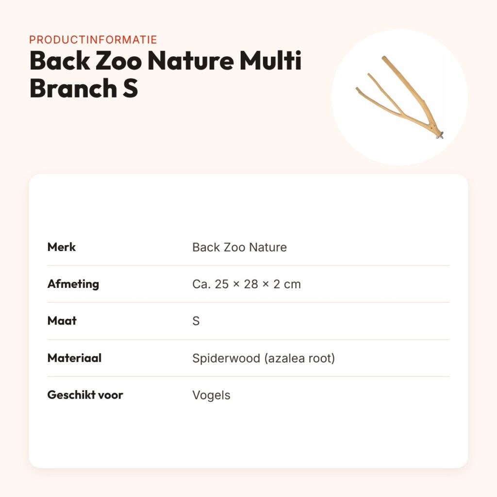 Back Zoo Nature zitstok spiderwood Multi Branch S 25 x 28 x 2 cm – productinformatie