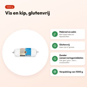Barfmenu vis hondenvoer 1000 g – glutenvrij – voordelen