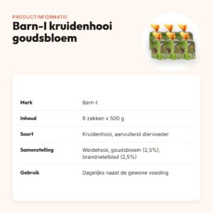 Barn-I kruidenhooi goudsbloem en brandnetel 6 x 500 g – productinformatie