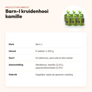 Barn-I kruidenhooi kamille en paardenbloem 6 x 500 g – productinformatie