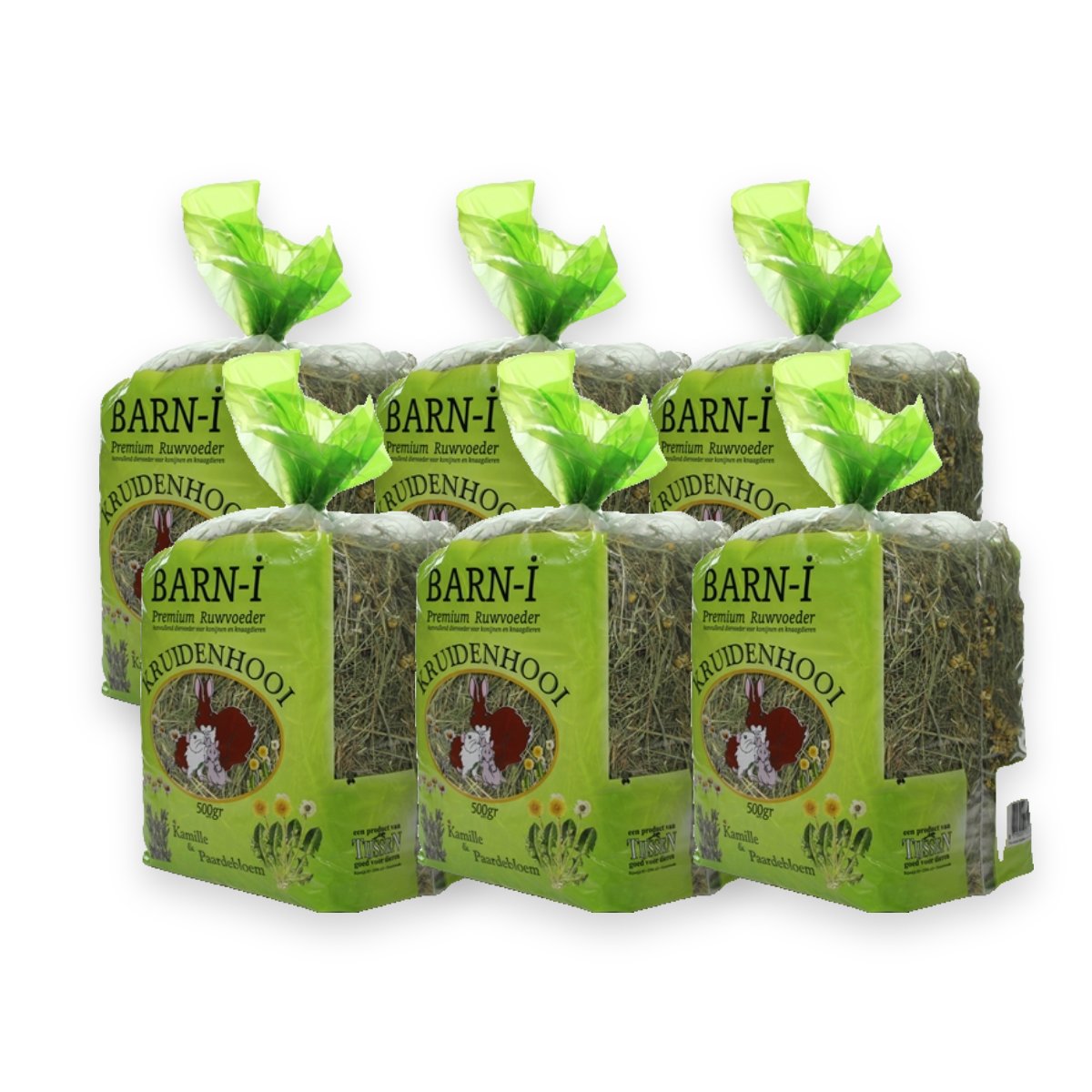 Barn-I kruidenhooi kamille en paardenbloem 6 x 500 g – verpakking