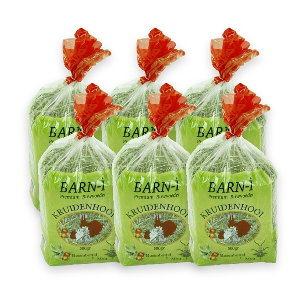 Barn-I kruidenhooi rozenbottel en munt 6 x 500 g – verpakking