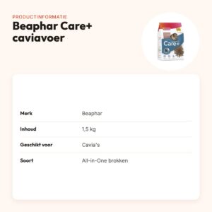 Beaphar Care+ caviavoer 1,5 kg – All-in-One brokken – productinformatie