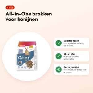 Beaphar Care+ konijnenvoer 1,5 kg – All-in-One brokken – voordelen