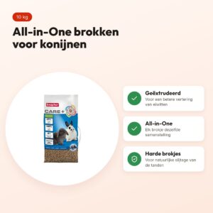 Beaphar Care+ konijnenvoer 10 kg – All-in-One brokken – voordelen