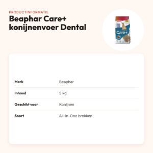 Beaphar Care+ konijnenvoer 5 kg – All-in-One, Dental Function – productinformatie