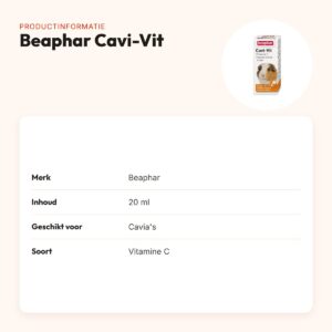 Beaphar Cavi-Vit vitamine C voor cavia's 20 ml – productinformatie
