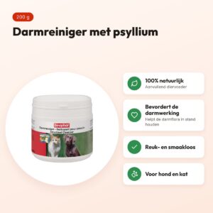 Beaphar darmreiniger hond en kat 200 g – met psyllium – voordelen