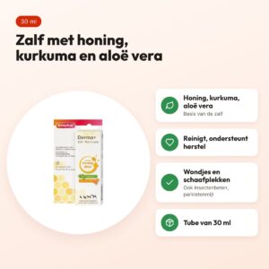 Beaphar Derma+ zalf 30 ml – honing, kurkuma en aloë vera – voordelen