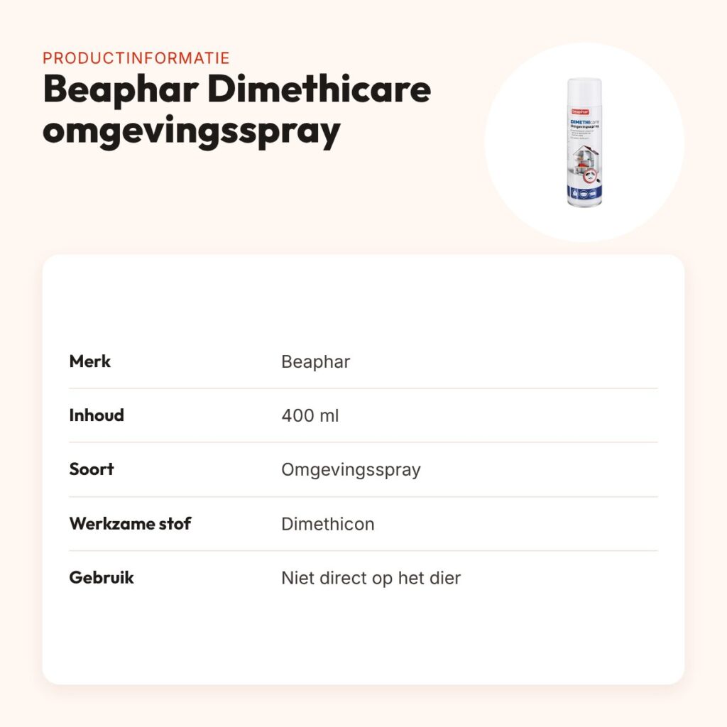 Beaphar Dimethicare omgevingsspray tegen vlooien en teken 400 ml – productinformatie