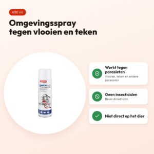 Beaphar Dimethicare omgevingsspray tegen vlooien en teken 400 ml – voordelen