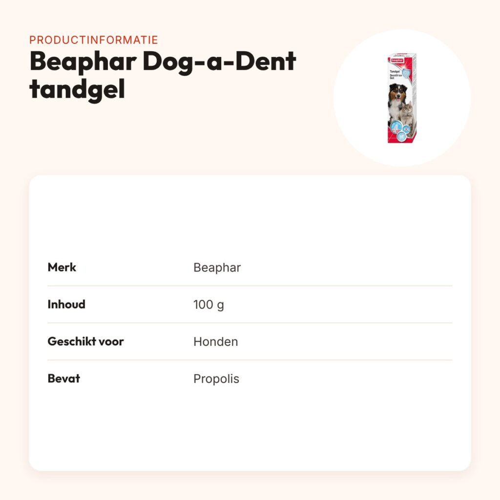 Beaphar Dog-a-Dent tandgel 100 g – frisse adem voor honden – productinformatie