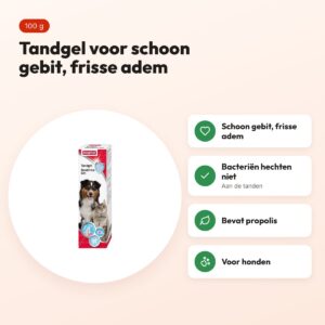 Beaphar Dog-a-Dent tandgel 100 g – frisse adem voor honden – voordelen