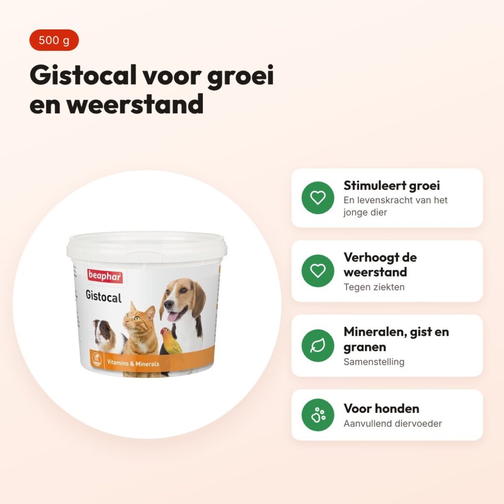 Beaphar Gistocal 500 g – aanvullend diervoeder voor honden – voordelen