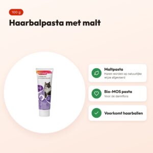 Beaphar haarbalpasta met malt Duo-Active 100 g – voordelen