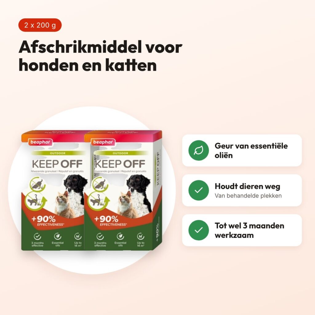 Beaphar Keep Off granulaat 2 x 200 g – afschrikmiddel voor honden en katten – voordelen