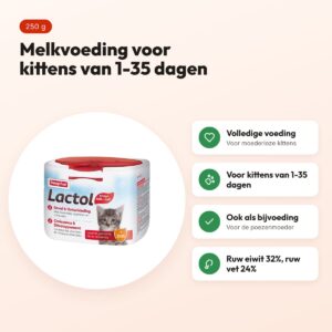 Beaphar Kitty Milk Lactol 250 g – melkvoeding voor kittens van 1-35 dagen – voordelen