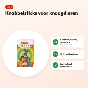 Beaphar knabbelsticks voor knaagdieren 150 g – voordelen