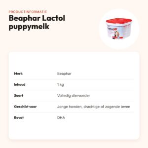 Beaphar Lactol puppymelk 1 kg – met DHA, voor moederloze pups – productinformatie