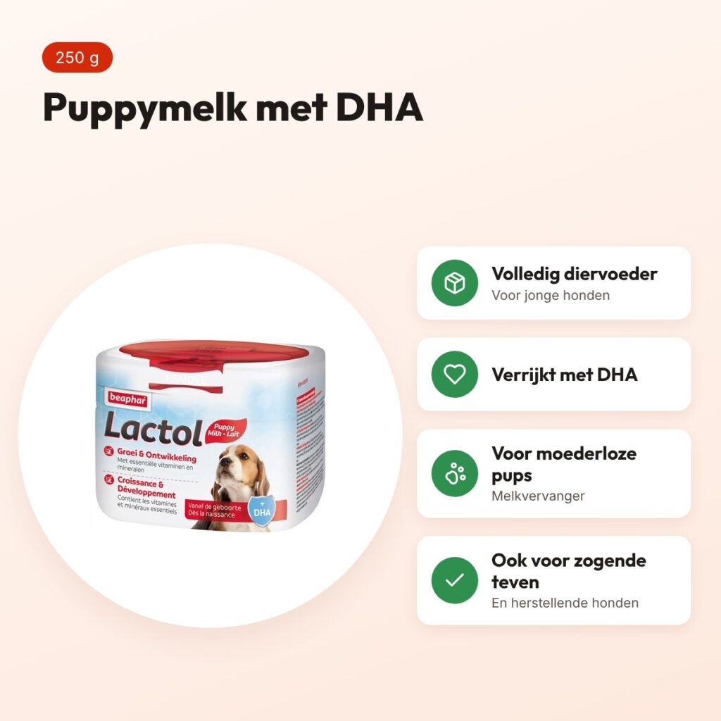 Beaphar Lactol puppymelk 250 g – met DHA, voor moederloze pups – voordelen