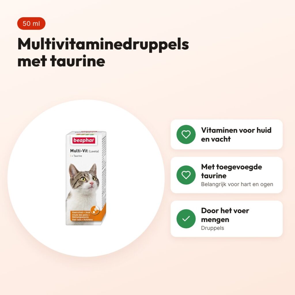 Beaphar Multi-Vit Laveta kat met taurine 50 ml – voordelen