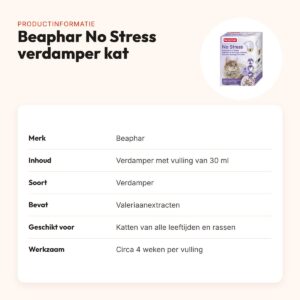 Beaphar No Stress verdamper kat met vulling 30 ml – productinformatie