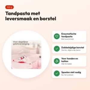Beaphar tandpasta leversmaak combi-pack met borstel – hond en kat – voordelen