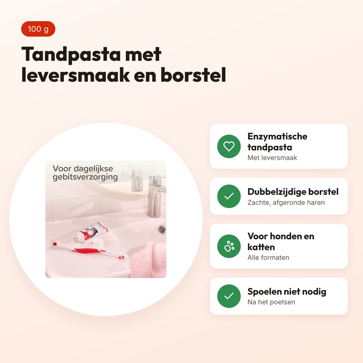 Beaphar tandpasta leversmaak combi-pack met borstel – hond en kat – voordelen