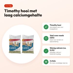 Beaphar Timothy hooi laag calcium 1 kg – multipack 2 stuks – voordelen