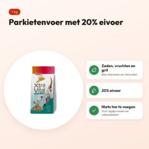 Beaphar Xtravital parkietenvoer Grote Parkiet 1 kg – voordelen