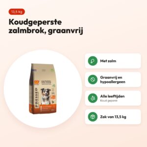 BF Petfood geperst hondenvoer zalm 13,5 kg – graanvrij, hypoallergeen – voordelen