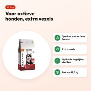 BF Petfood High Energy hondenvoer 12,5 kg – actieve honden, extra vezels – voordelen
