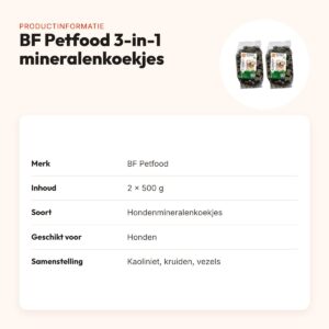 BF Petfood hondenkoekjes 3-in-1 mineralen 500 g – multipack 2 stuks – productinformatie