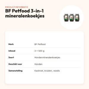 BF Petfood hondenkoekjes 3-in-1 mineralen 500 g – multipack 3 stuks – productinformatie