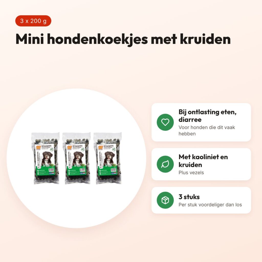 BF Petfood hondenkoekjes 3-in-1 mineralen mini 200 g – multipack 3 stuks – voordelen