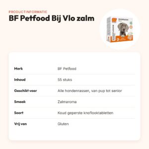 BF Petfood hondensnoepjes Bij Vlo zalm 55 stuks – glutenvrij – productinformatie