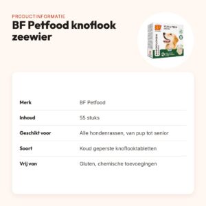 BF Petfood hondensnoepjes knoflook zeewier 55 stuks – glutenvrij – productinformatie