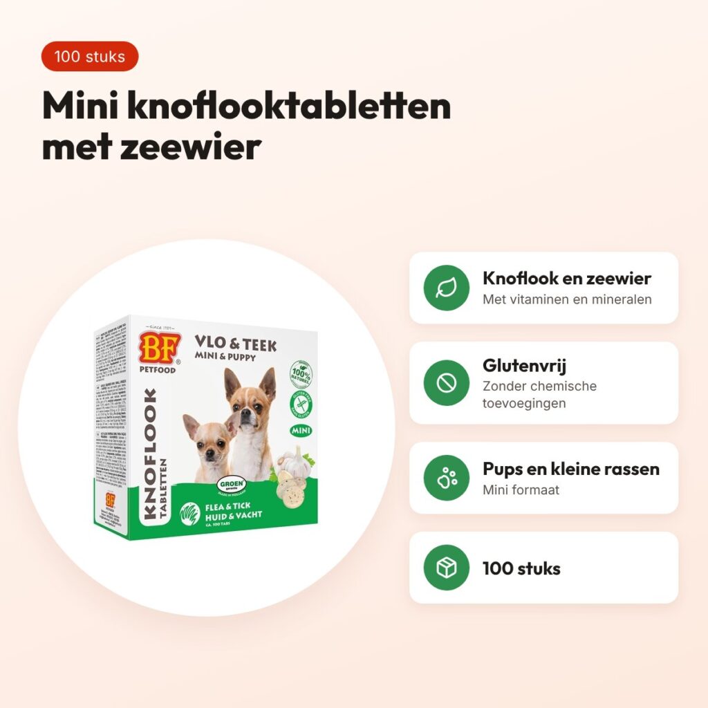BF Petfood hondensnoepjes knoflook zeewier Mini 100 stuks – voordelen