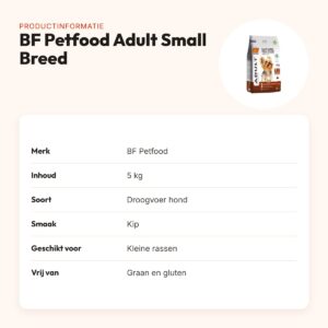 BF Petfood hondenvoer Adult Small Breed 5 kg – kip, graanvrij – productinformatie
