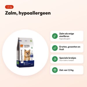 BF Petfood hondenvoer Sensitive Small Breed 1,5 kg – zalm, hypoallergeen – voordelen